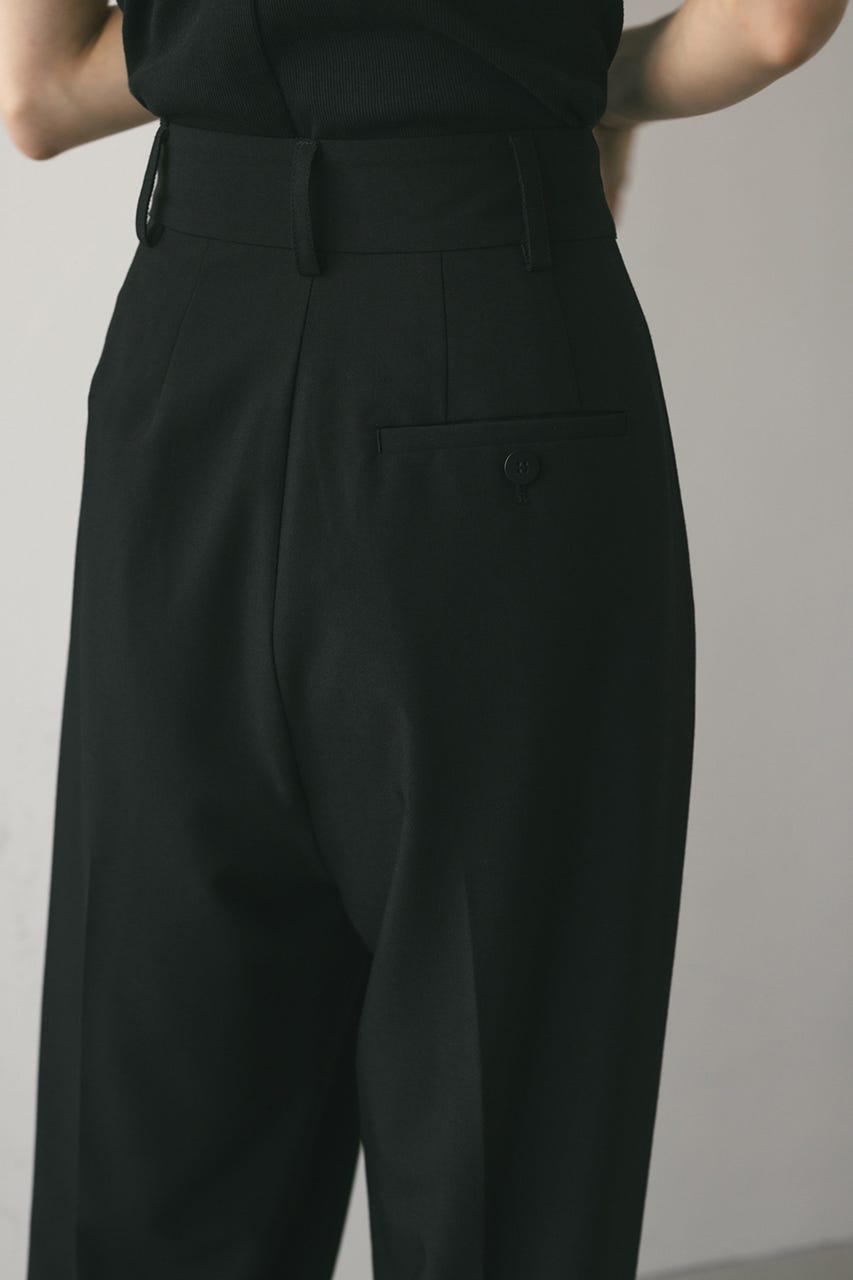 ベーシックツータックパンツ BLK XS
