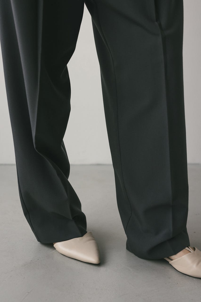 ベーシックツータックパンツ GRY L