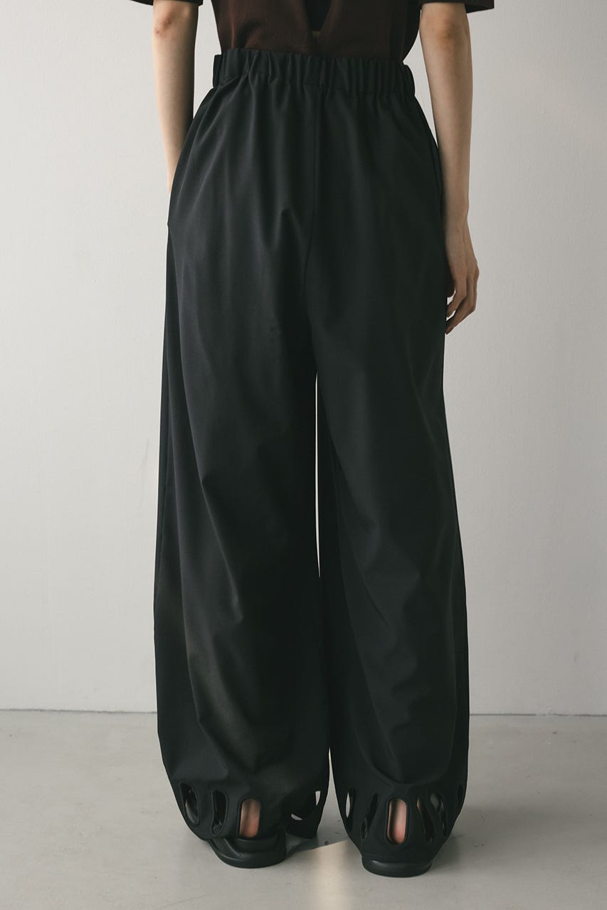 ヘムホールリラックスパンツ BLK M