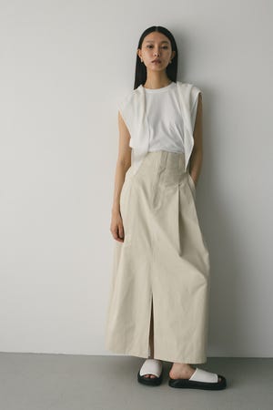 トリココムデギャルソン　コットンプリーツラップスカート　ベージュチノ トリココムデギャルソンtricot COMME des GARCONS 製品洗い