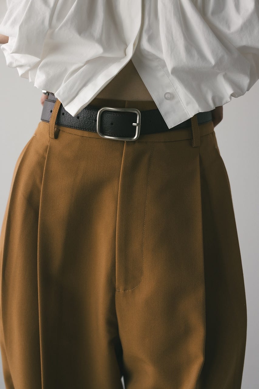 【WEB限定】ベーシックツータックパンツロング BEG S