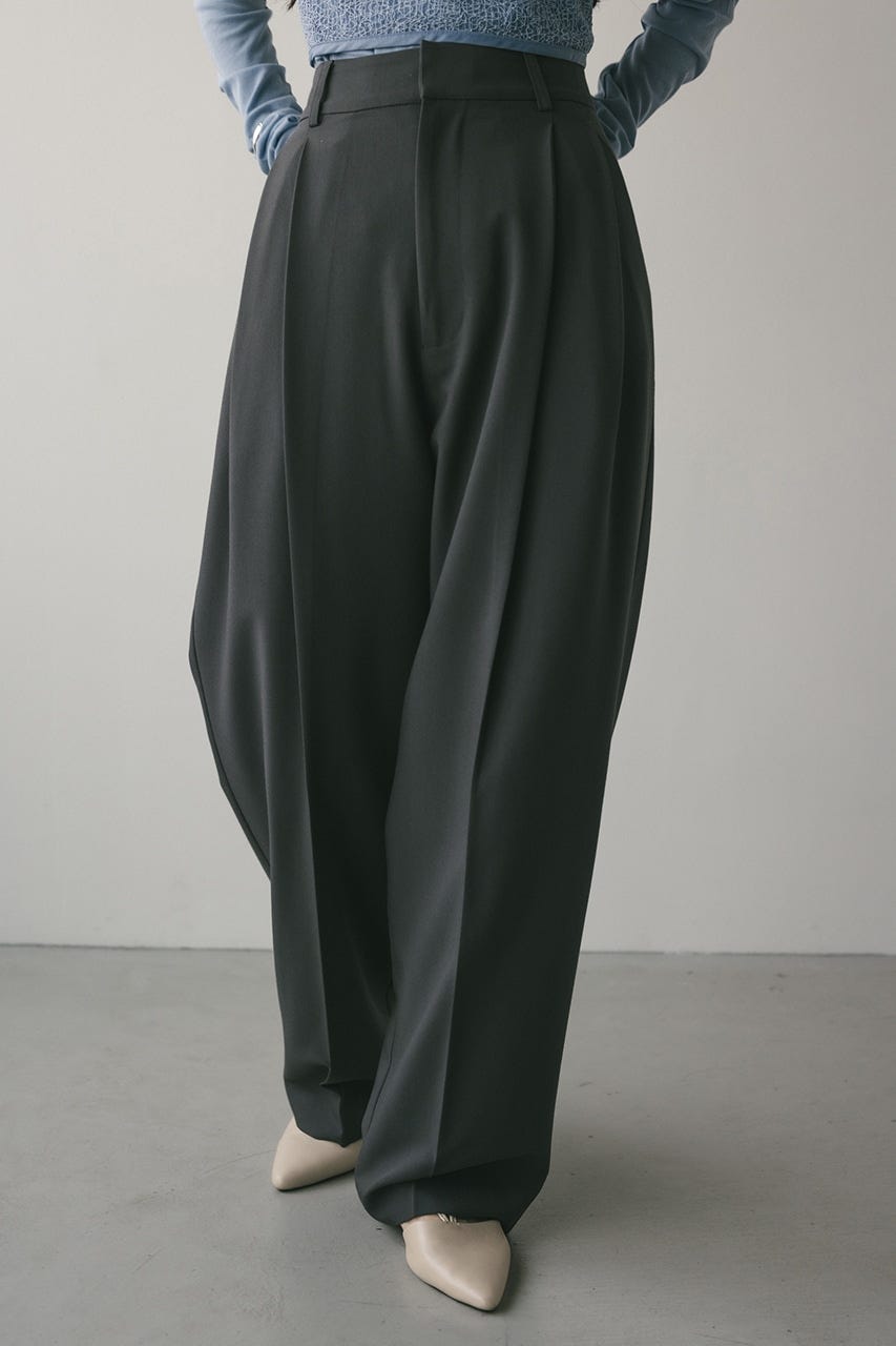 【WEB限定】ベーシックツータックパンツロング GRY S