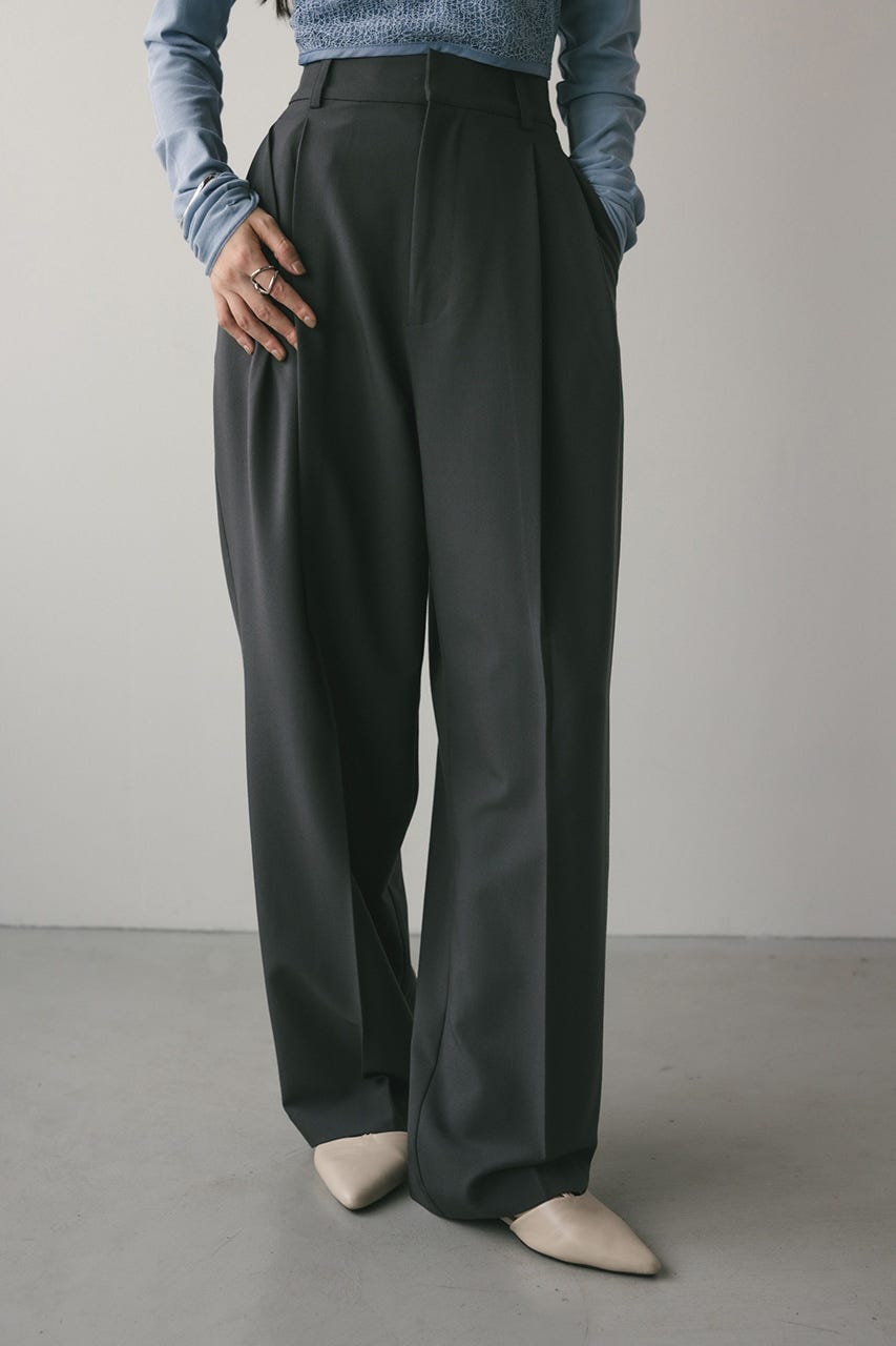 【WEB限定】ベーシックツータックパンツロング GRY S