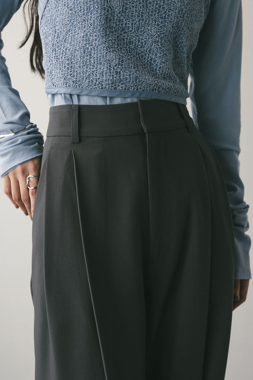 【WEB限定】ベーシックツータックパンツロング GRY S