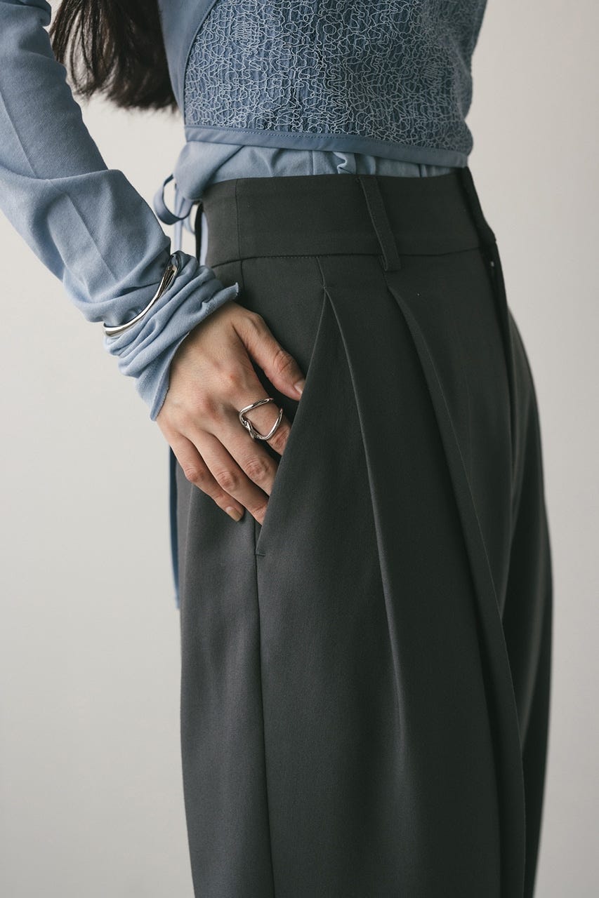 【WEB限定】ベーシックツータックパンツロング GRY S