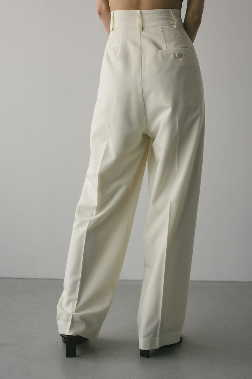 【WEB限定】ベーシックツータックパンツロング IVOY S