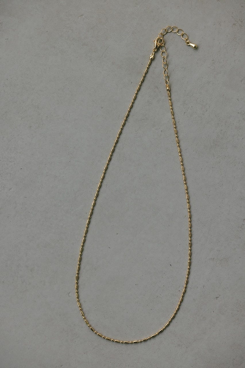 ミニマルランダムチェーンネックレス GLD FREE