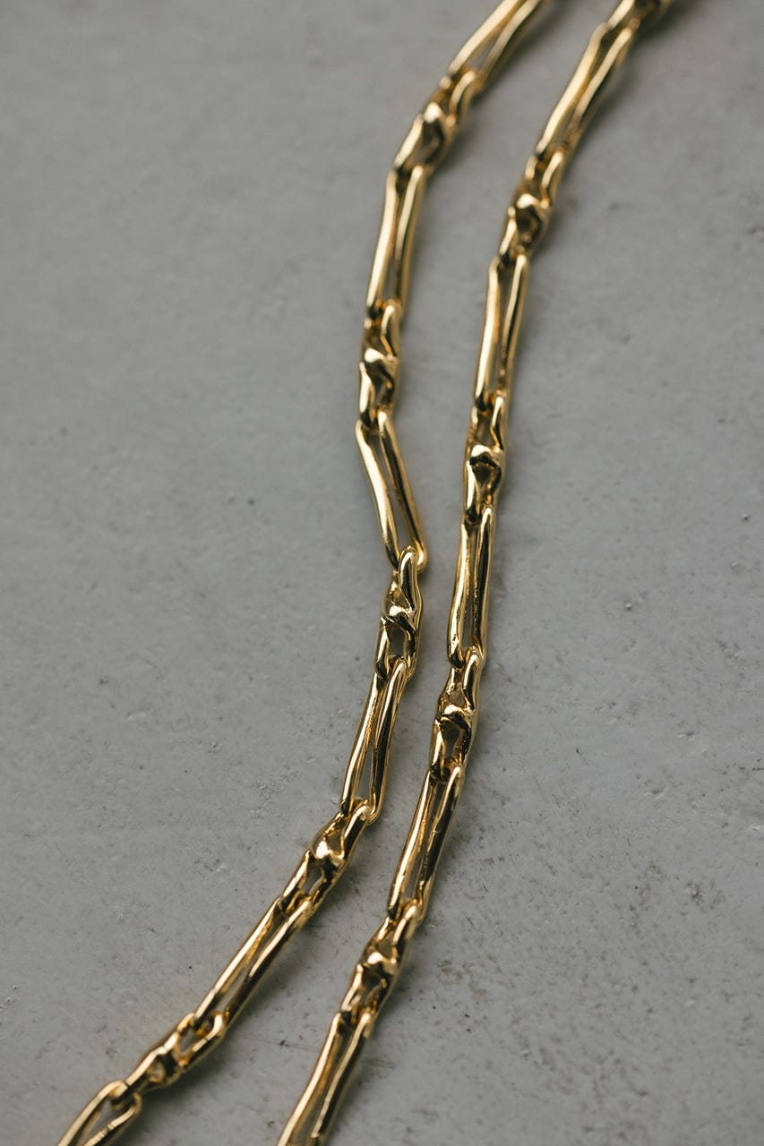 ボーンチェーンネックレス GLD FREE