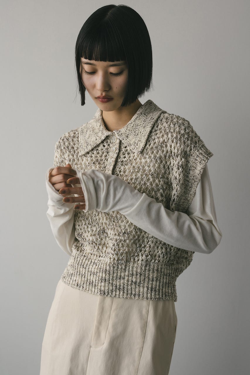 s.e.h kelly M ニット ニットポロ イギリス製 英国製 STYLEMIXER | クロシェポロニット (ニット ) |SHEL'TTER WEBSTORE