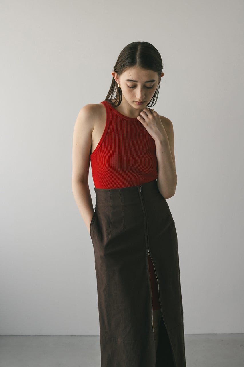 アメスリニットミニワンピース RED S