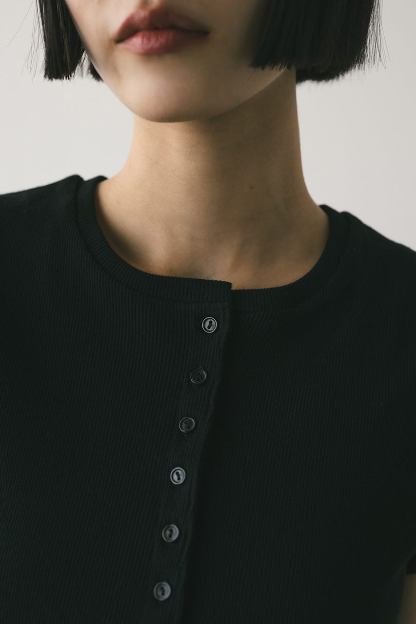 ヘンリーネックT BLK FREE