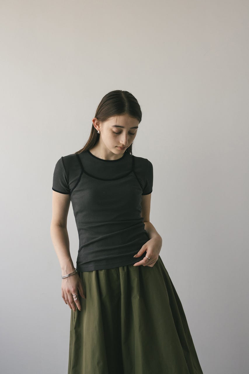 tシャツ バイカラーキャミセットトップ レディース STYLEMIXER | バイカラーキャミセットトップ (Tシャツ