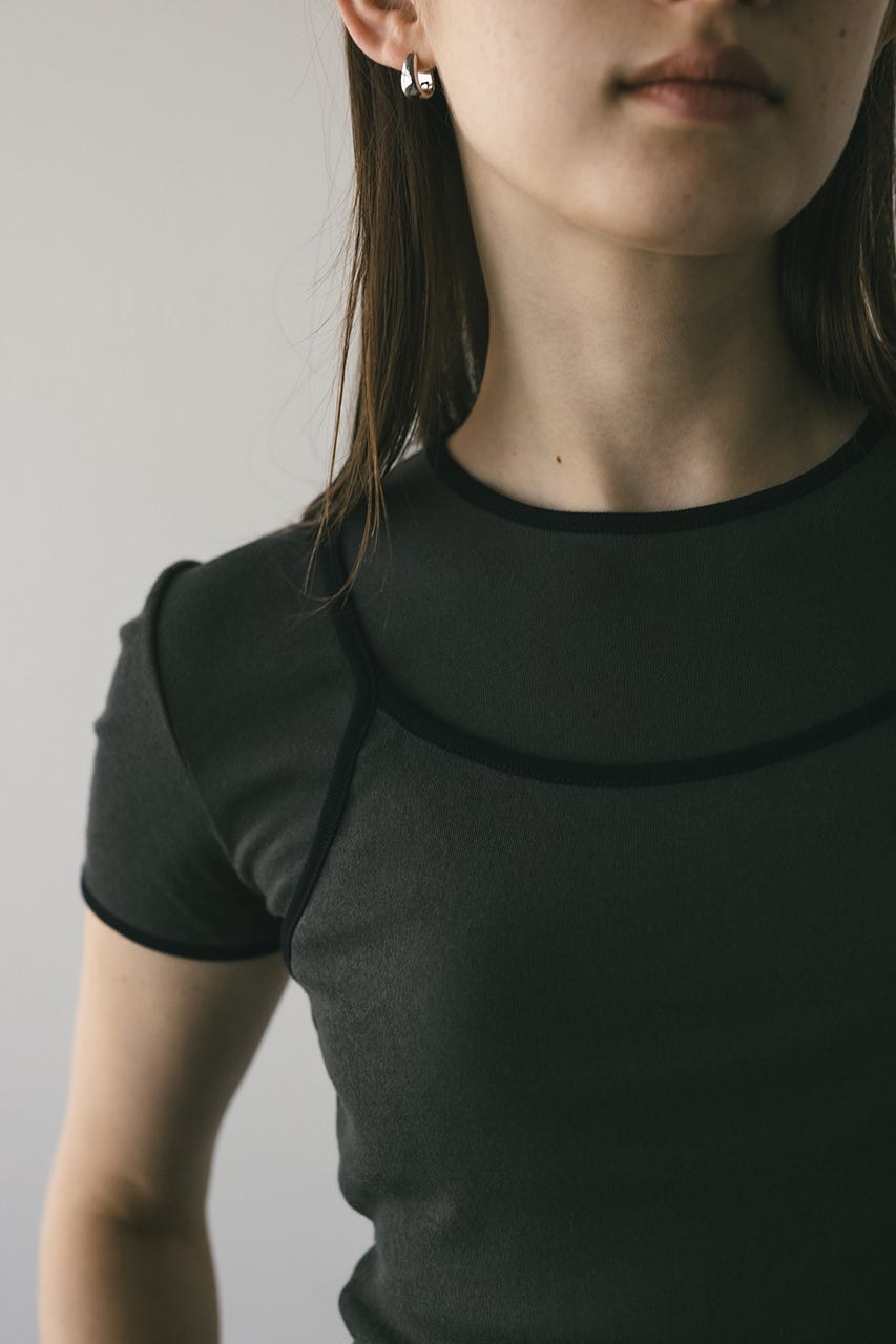 バイカラーキャミセットトップ C.GRY FREE