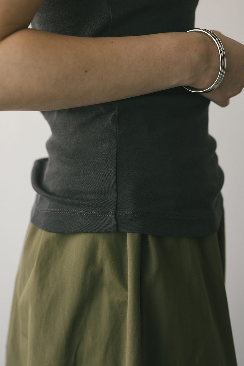 バイカラーキャミセットトップ C.GRY FREE