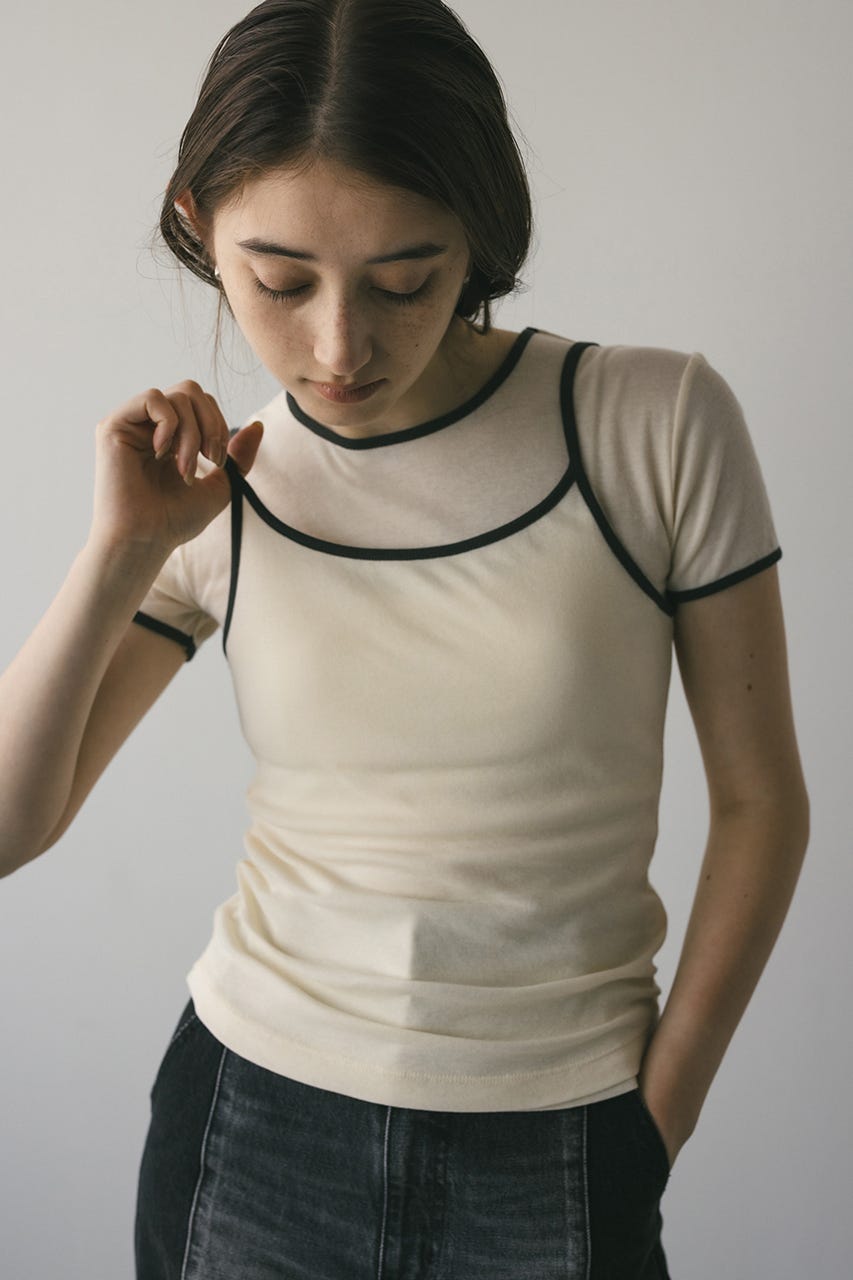 tシャツ バイカラーキャミセットトップ レディース STYLEMIXER | バイカラーキャミセットトップ (Tシャツ
