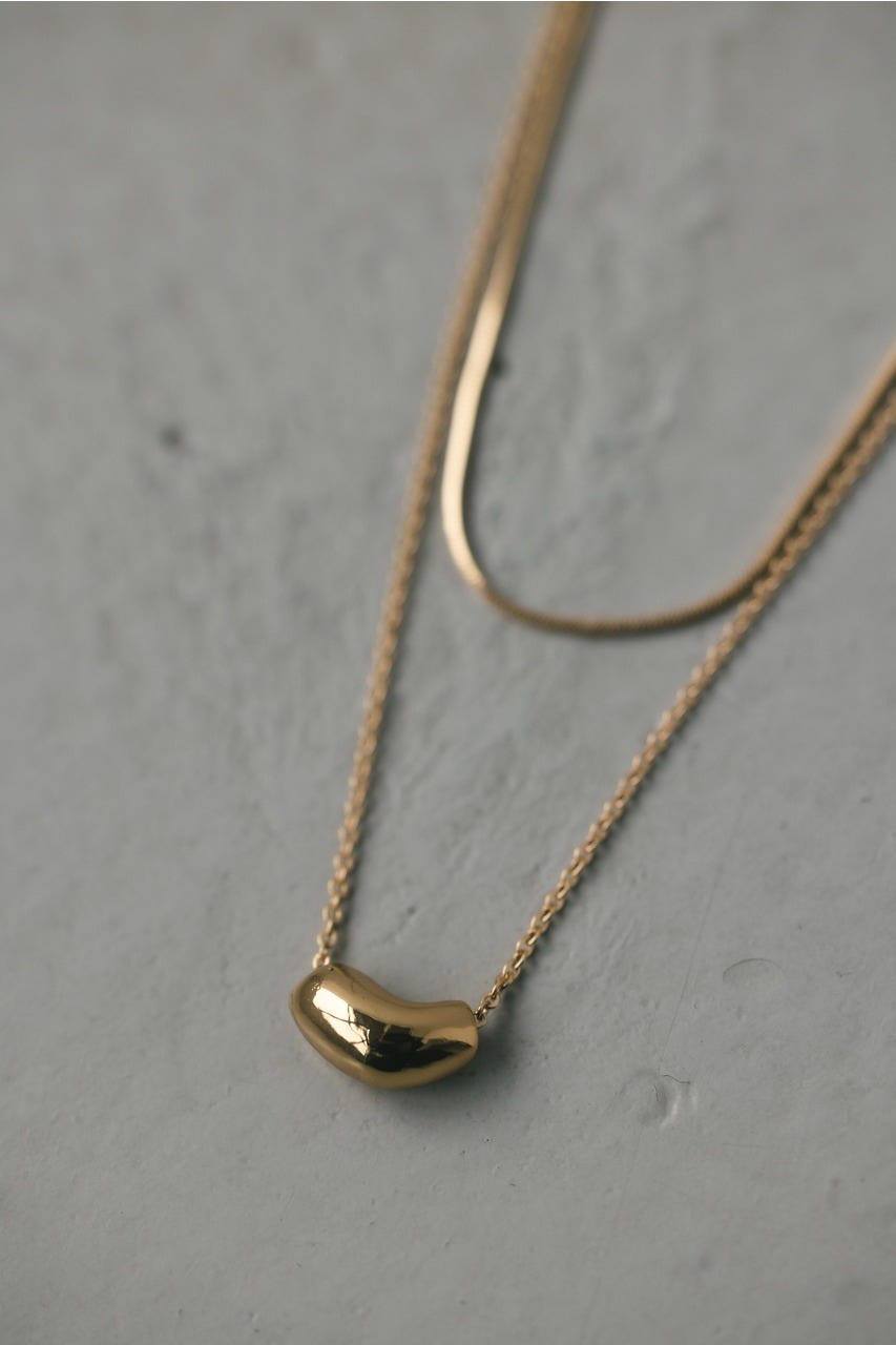 ダブルラインモチーフネックレス GLD FREE