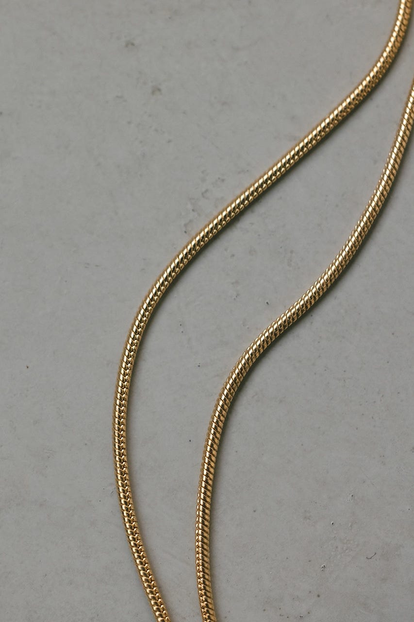 スネイクチェーンスライドネックレス GLD FREE