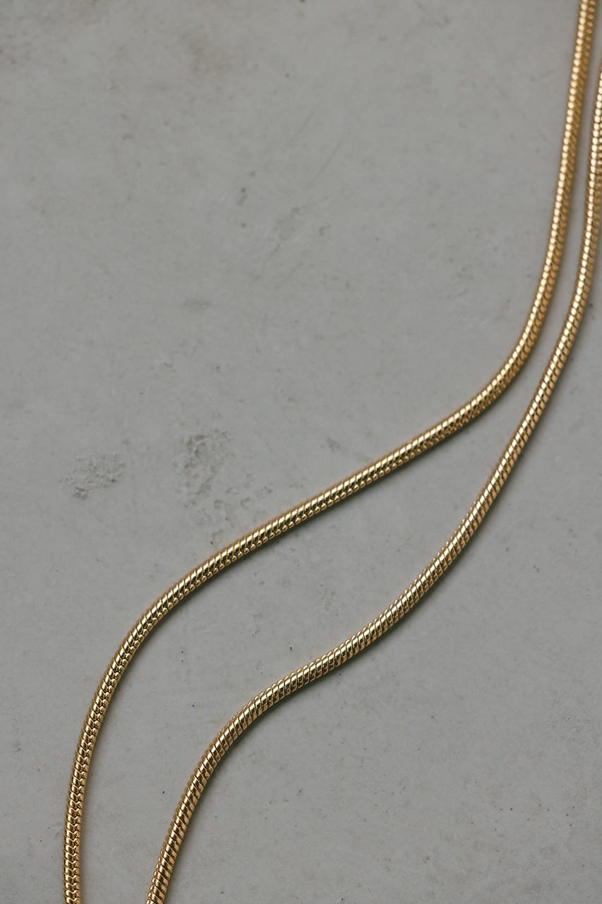 スネイクチェーンスライドネックレス GLD FREE