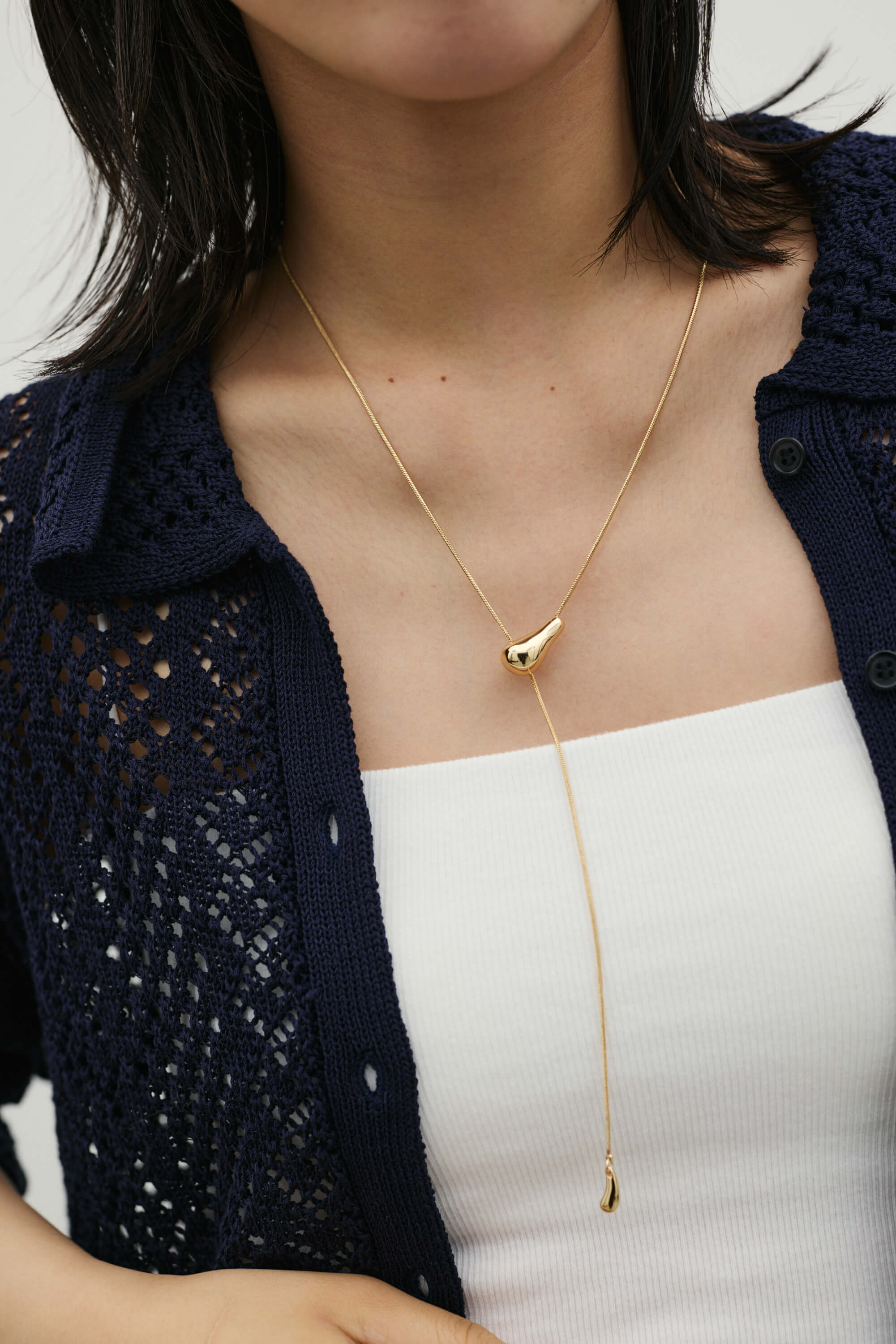 スネイクチェーンスライドネックレス GLD FREE