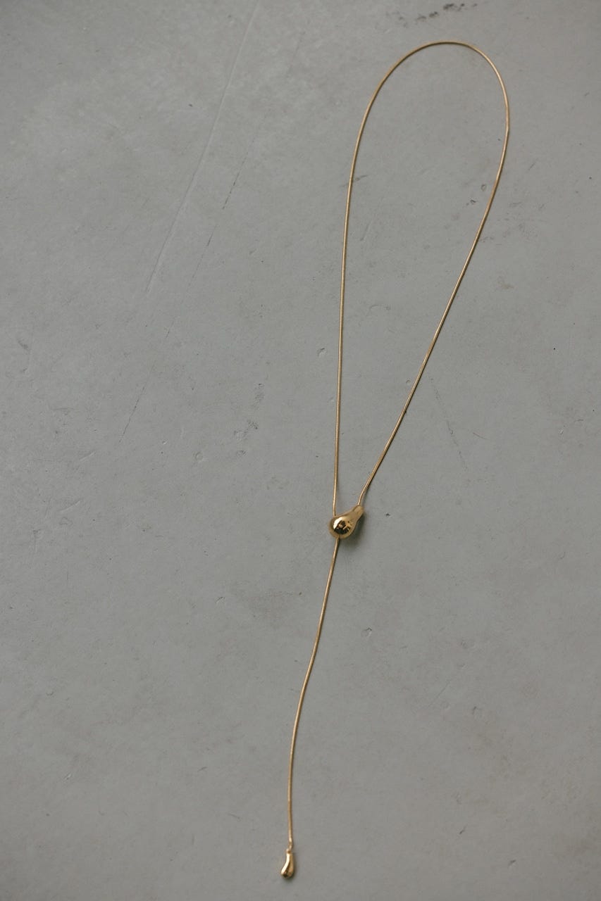 スネイクチェーンスライドネックレス GLD FREE
