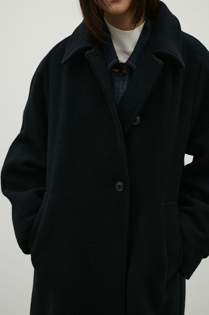 2WAYウールロングコート BLK S