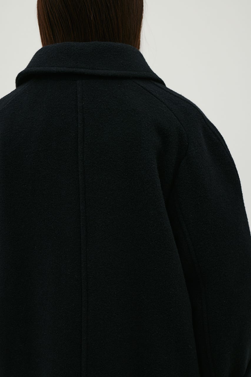 2WAYウールロングコート BLK S