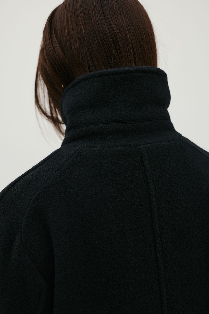 2WAYウールロングコート BLK S