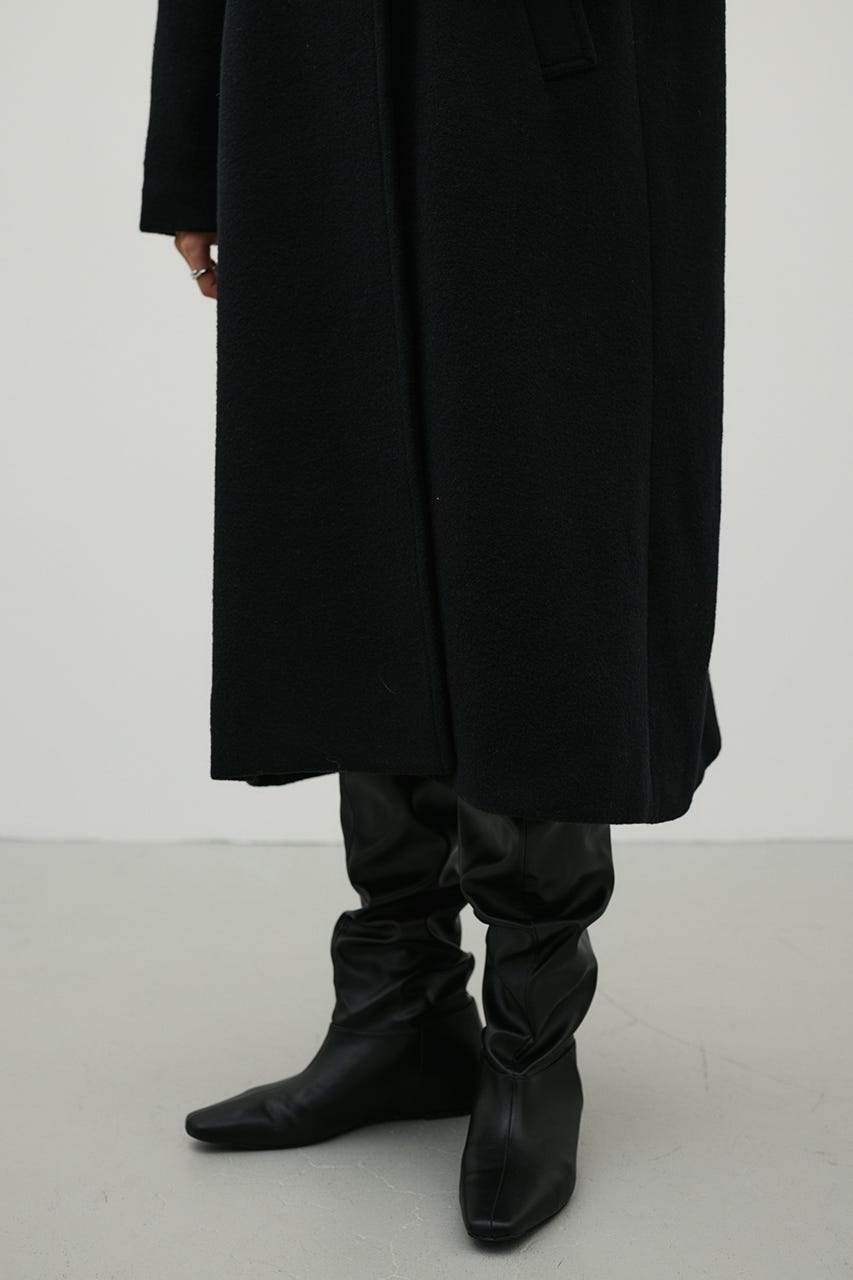 2WAYウールロングコート BLK S