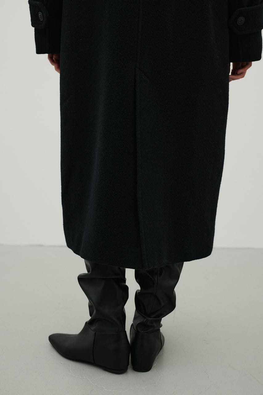 2WAYウールロングコート BLK S