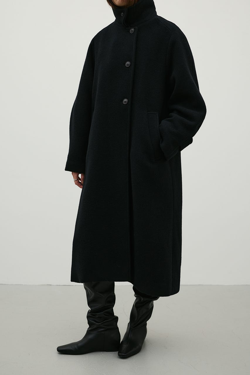 2WAYウールロングコート BLK S