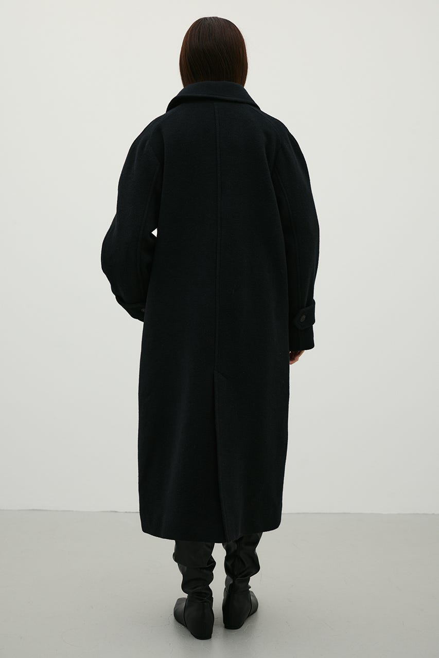 2WAYウールロングコート BLK S