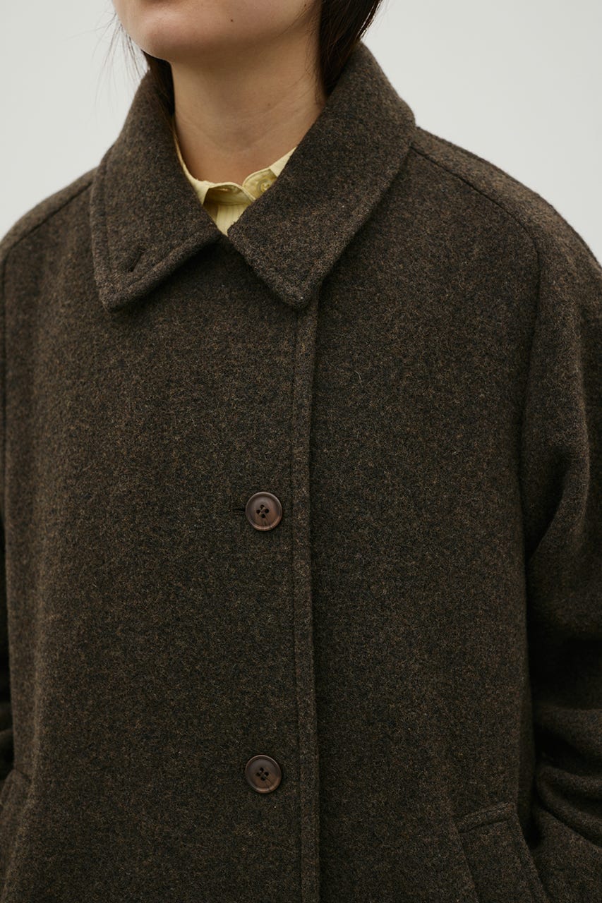 2WAYウールロングコート BRN S