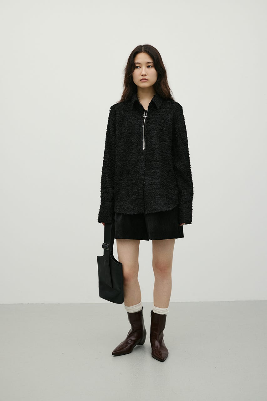 フリンジシャツ BLK FREE