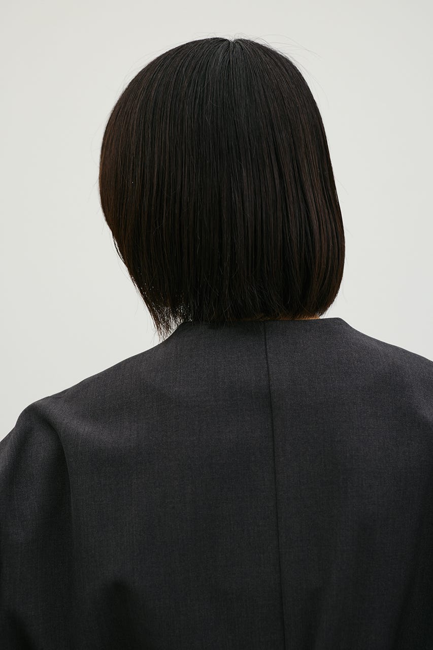 ジップスリーブノーカラージャケット GRY FREE