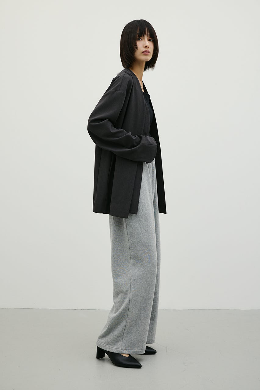 ジップスリーブノーカラージャケット GRY FREE