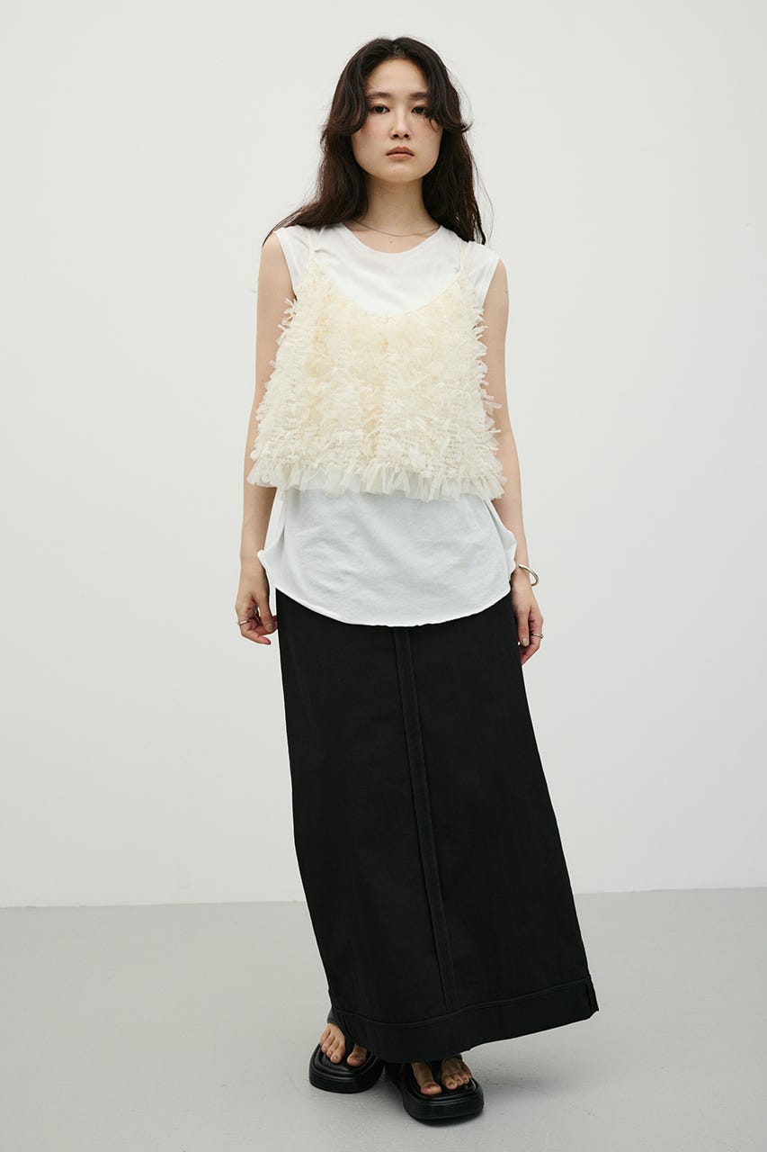 アウトシームアイラインスカート BLK M