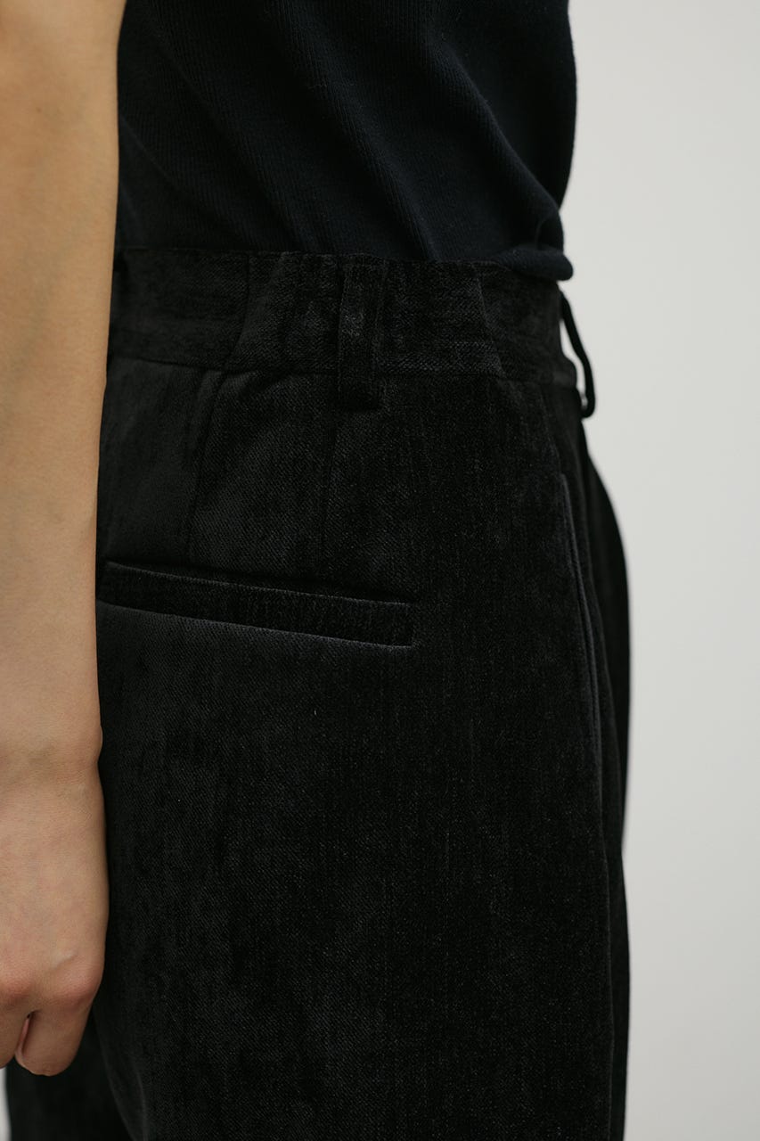 ベロアハーフパンツ BLK S
