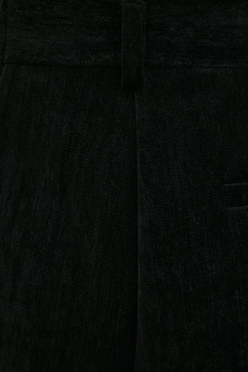 ベロアハーフパンツ BLK S