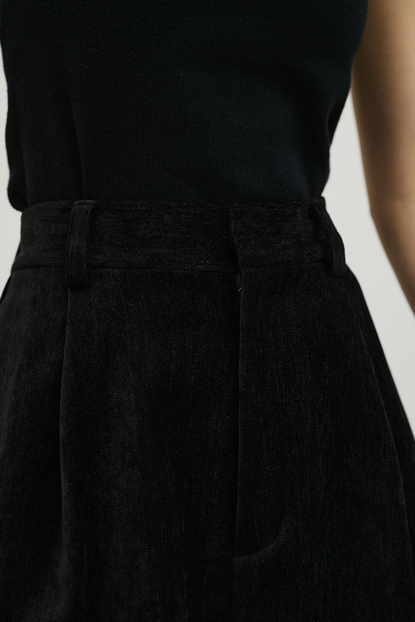 ベロアハーフパンツ BLK S