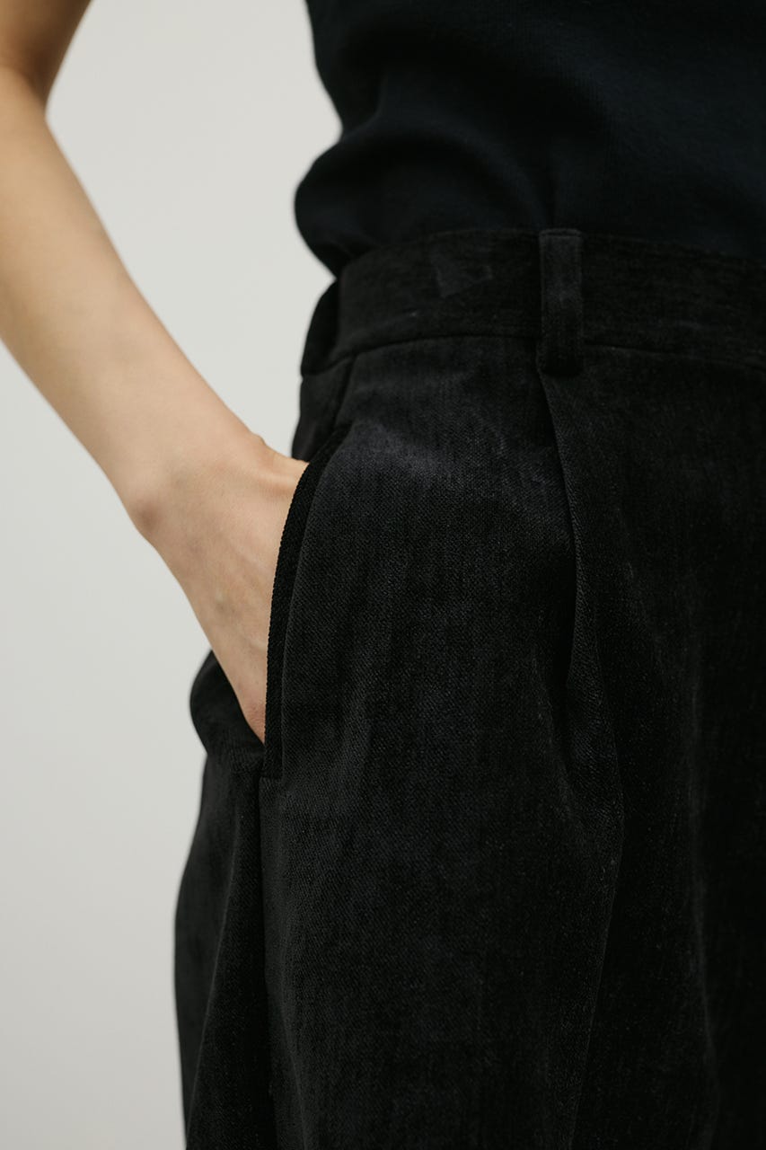 ベロアハーフパンツ BLK S