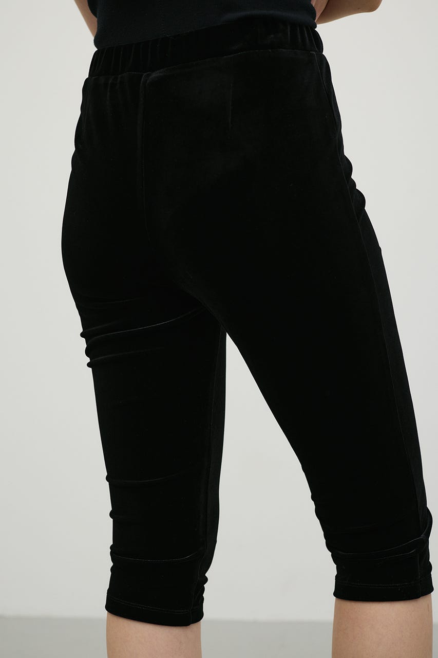 ベロアカプリレギンス BLK S