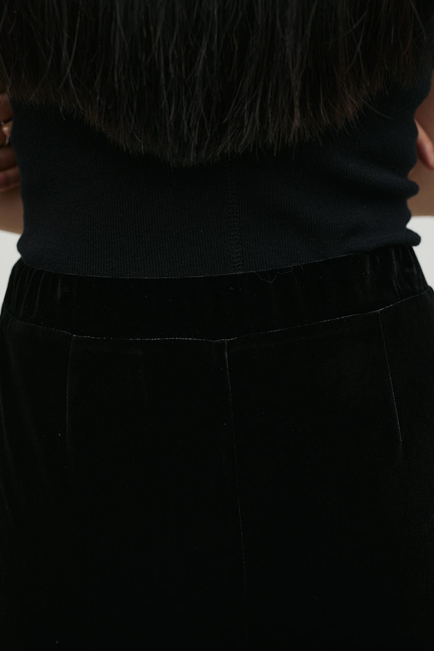 ベロアカプリレギンス BLK S
