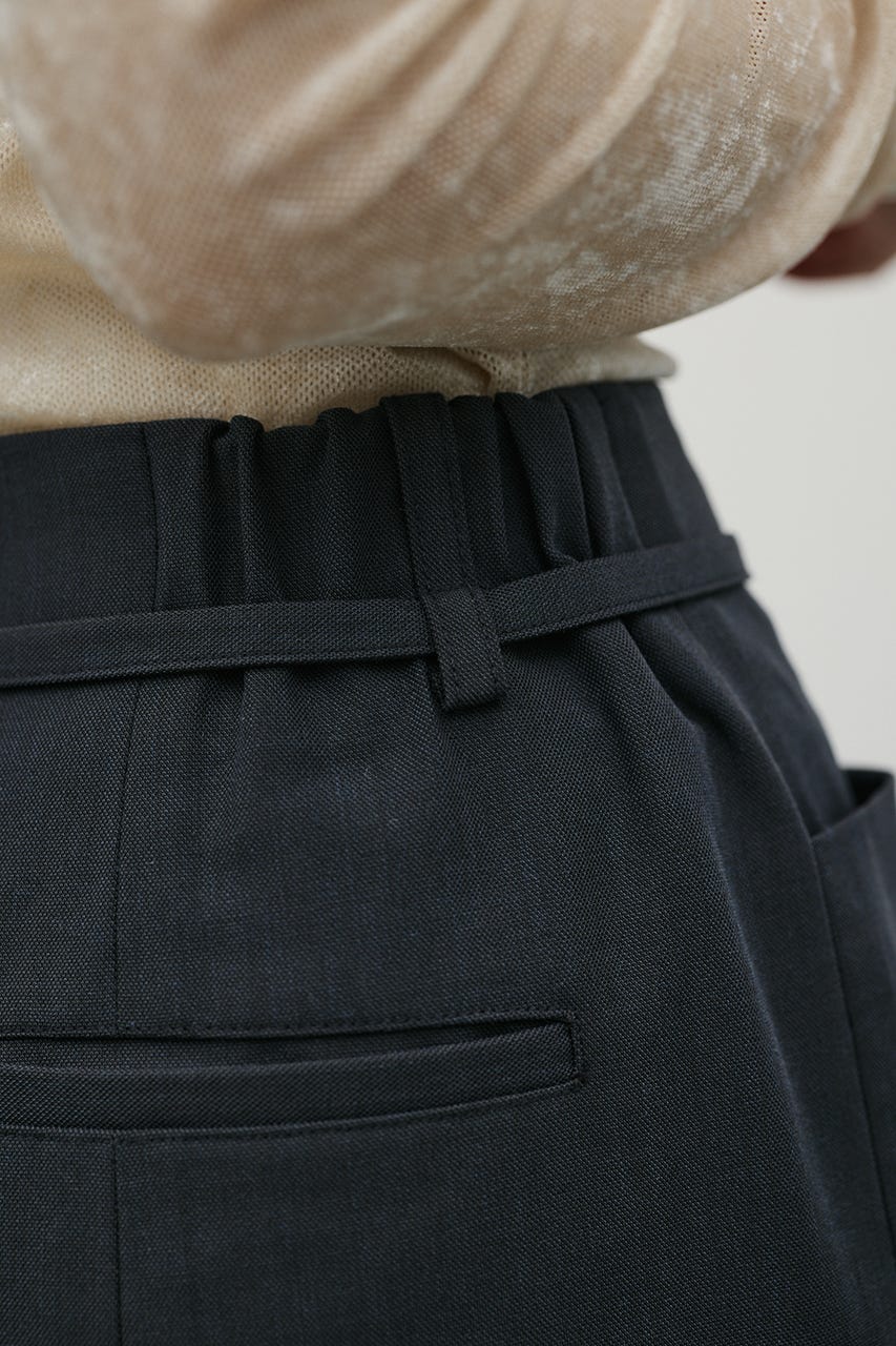 ベルト付きローウエストロングスカート GRY S