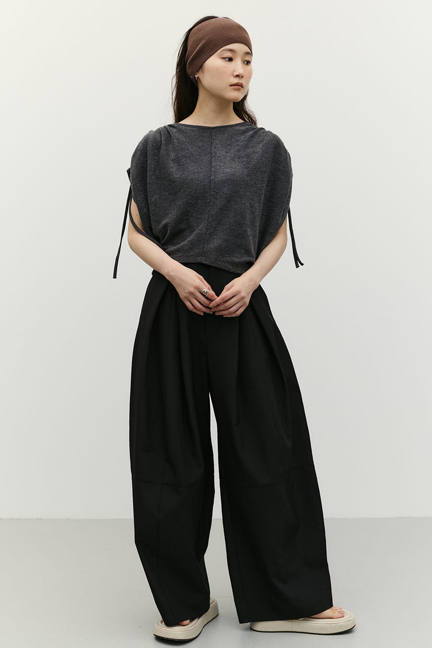 タックフォルムパンツ BLK M