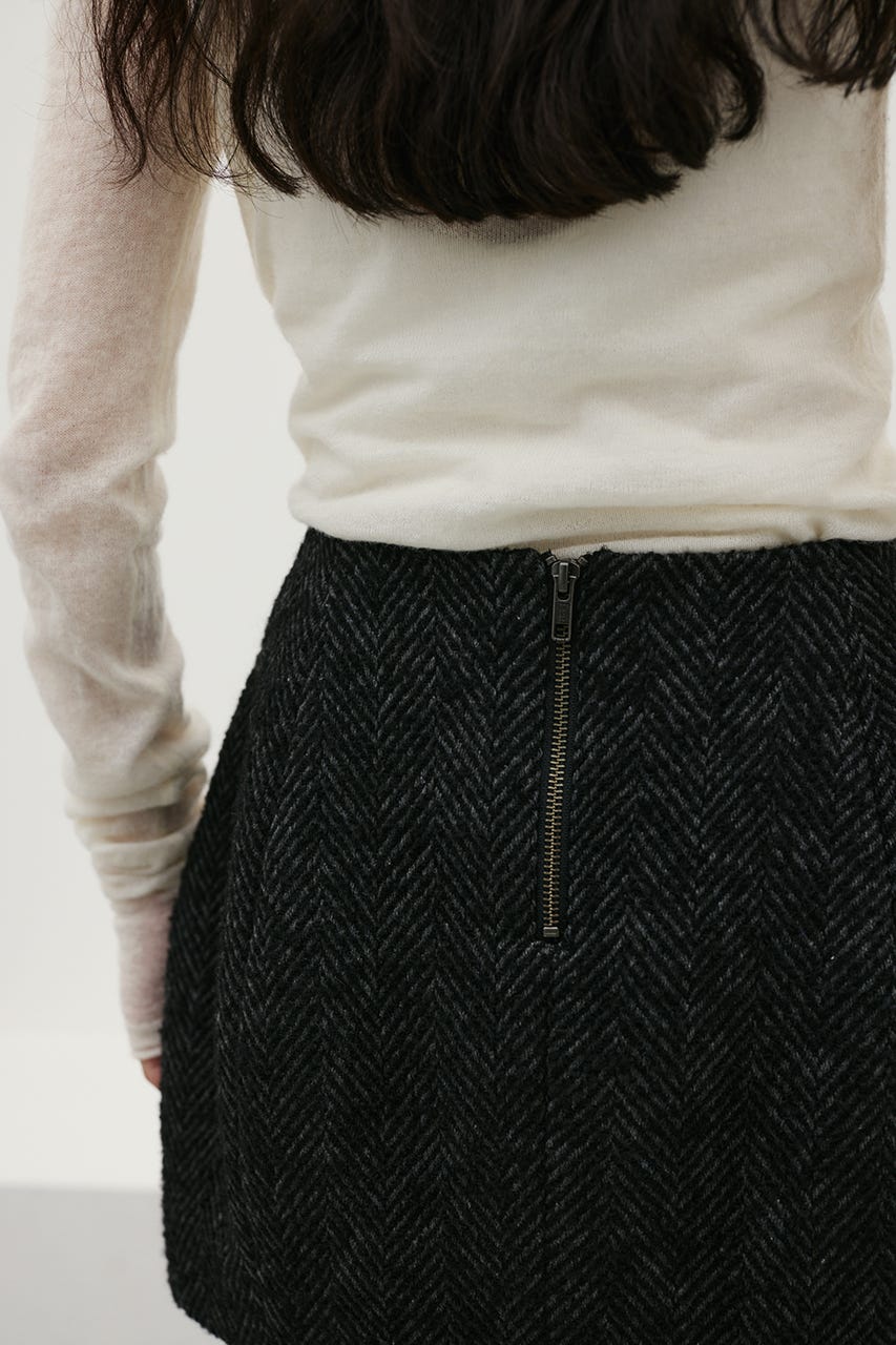 ヘリンボーンミニスカート BLK M