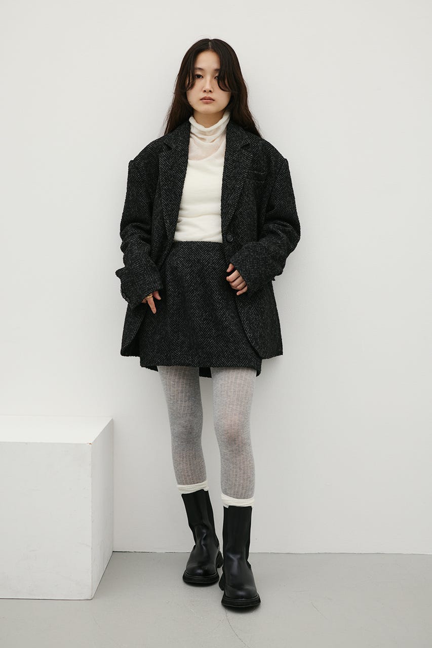 ヘリンボーンミニスカート BLK M