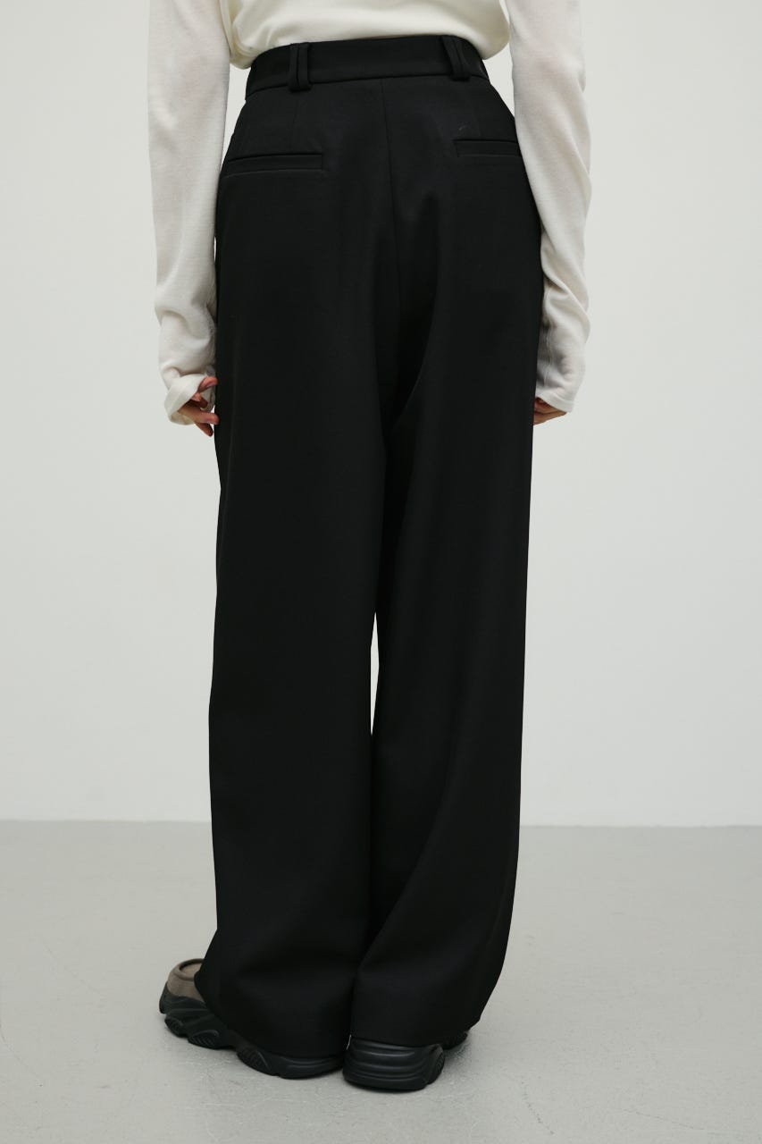 タックワイドパンツ BLK S