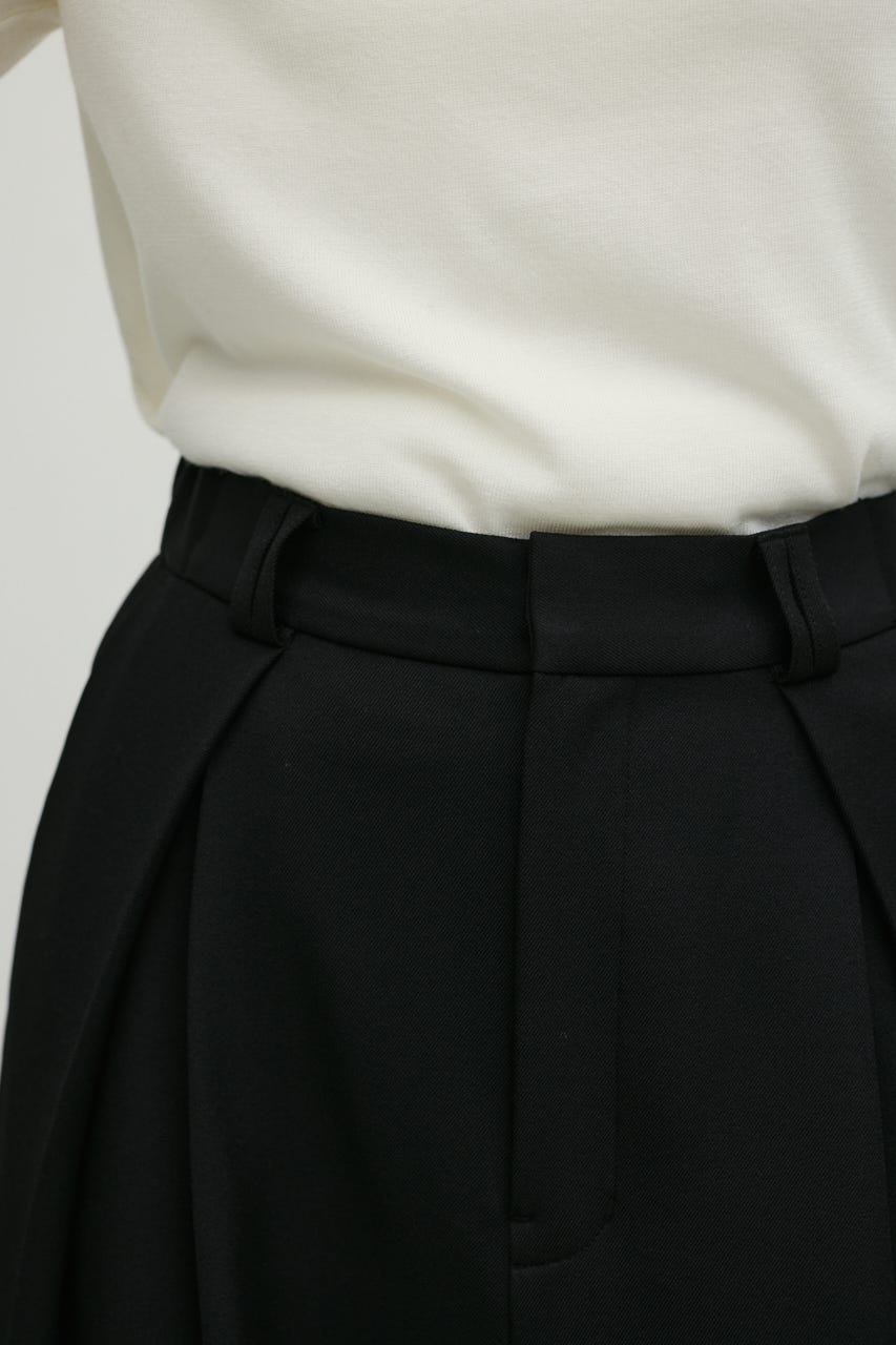 タックワイドパンツ BLK S