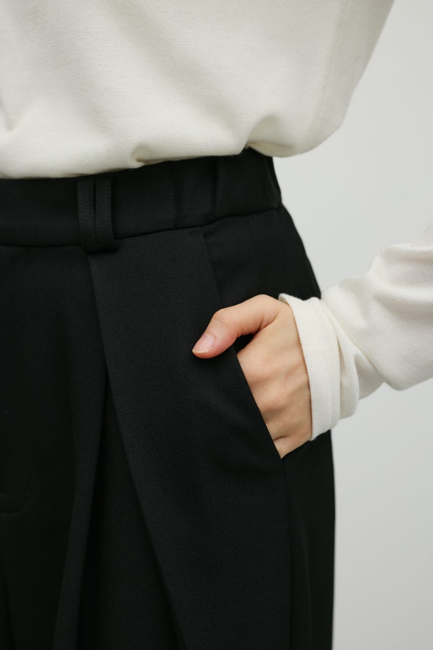 タックワイドパンツ BLK S