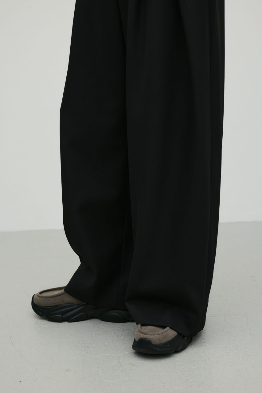 タックワイドパンツ BLK S